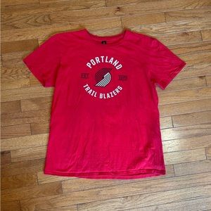 Portland Trail Blazers Red T-Shirt Size Large